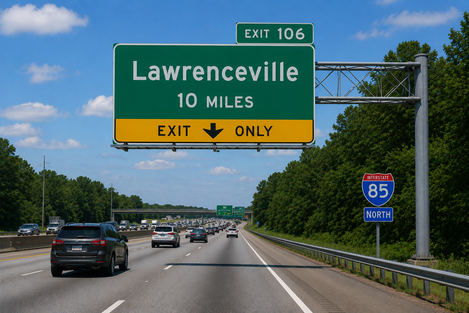 Lawrenceville Highway Sign